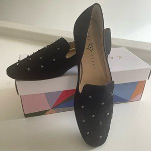 Katy Perry Collections Black Loafers with Silver Accents